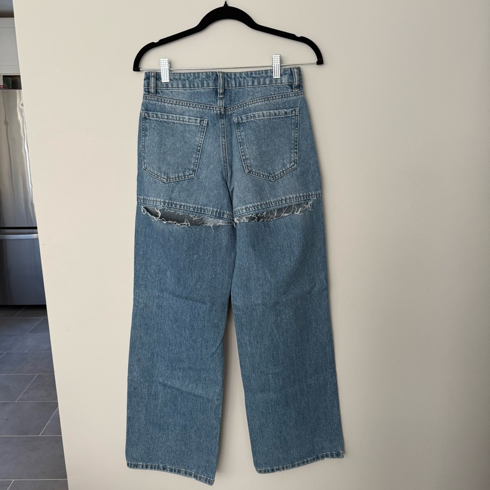 Cut-out Ripped Jeans
